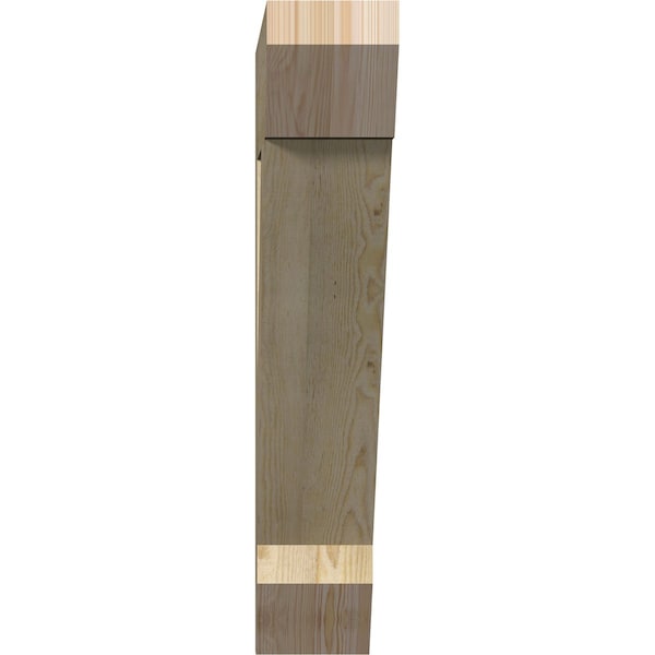 Traditional Slat Rough Sawn Bracket, Douglas Fir, 6W X 32D X 32H